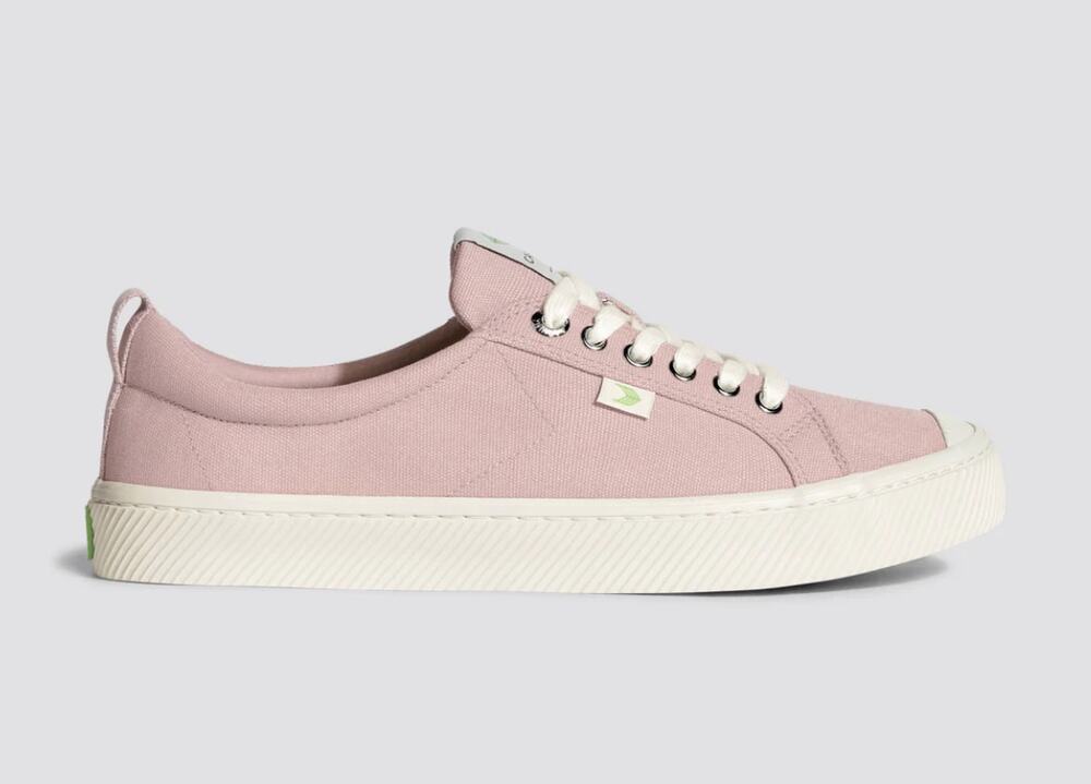 Cariuma Womens OCA Low Casual Sneakers Size 8 Rose Pink White Canvas NIB
